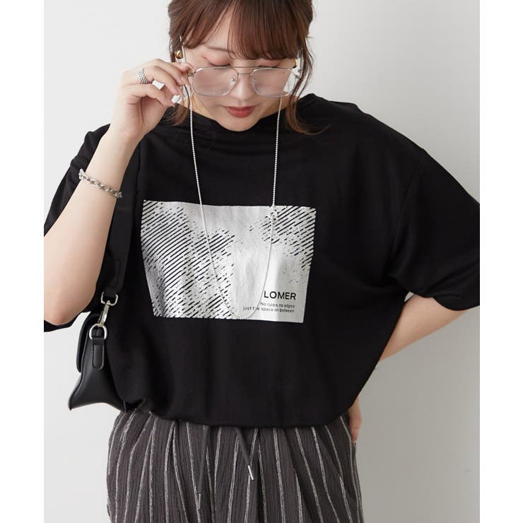 【接触冷感】カノコ箔かすれプリントTシャツ | RMAF　NICE CLAUP / OLIVE des OLIVE | 詳細画像14 