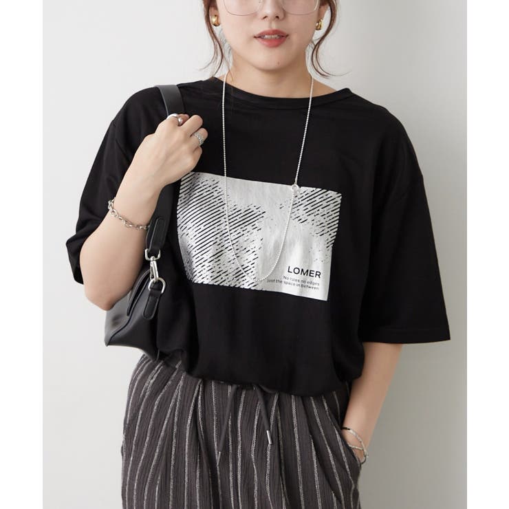 【接触冷感】カノコ箔かすれプリントTシャツ | RMAF　NICE CLAUP / OLIVE des OLIVE | 詳細画像15 