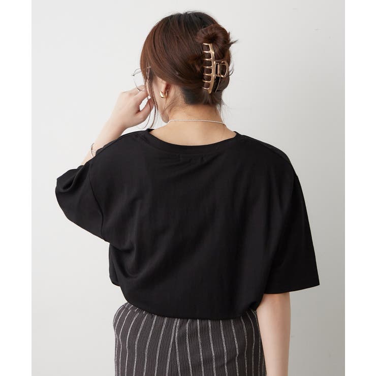 【接触冷感】カノコ箔かすれプリントTシャツ | RMAF　NICE CLAUP / OLIVE des OLIVE | 詳細画像17 