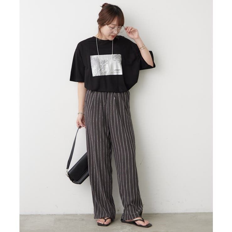 【接触冷感】カノコ箔かすれプリントTシャツ | RMAF　NICE CLAUP / OLIVE des OLIVE | 詳細画像19 