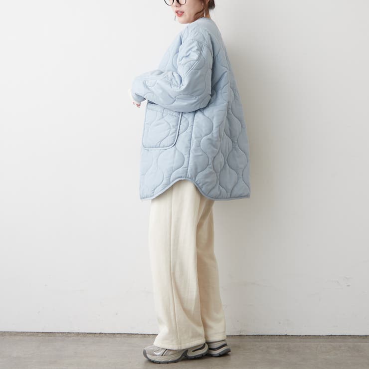 軽くて暖かい、パイピングキルトジャケット | RMAF　NICE CLAUP / OLIVE des OLIVE | 詳細画像8 