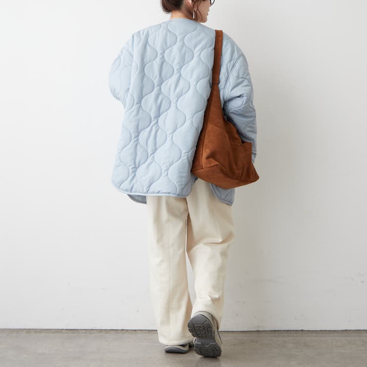 軽くて暖かい、パイピングキルトジャケット | RMAF　NICE CLAUP / OLIVE des OLIVE | 詳細画像9 