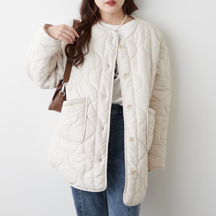 軽くて暖かい、パイピングキルトジャケット | RMAF　NICE CLAUP / OLIVE des OLIVE | 詳細画像11 