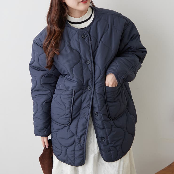 軽くて暖かい、パイピングキルトジャケット | RMAF　NICE CLAUP / OLIVE des OLIVE | 詳細画像20 