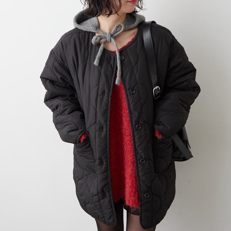 軽くて暖かい、パイピングキルトジャケット | RMAF　NICE CLAUP / OLIVE des OLIVE | 詳細画像27 