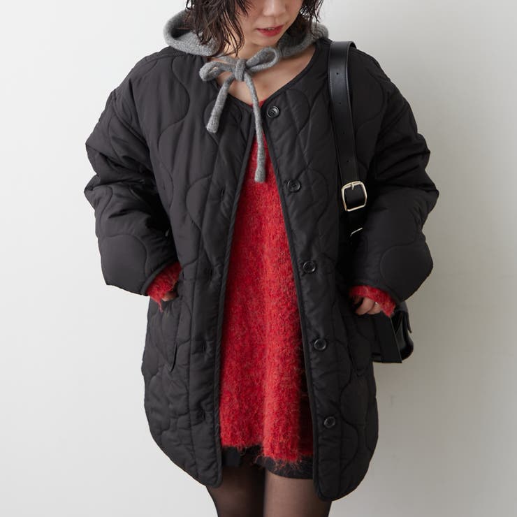 軽くて暖かい、パイピングキルトジャケット | RMAF　NICE CLAUP / OLIVE des OLIVE | 詳細画像28 