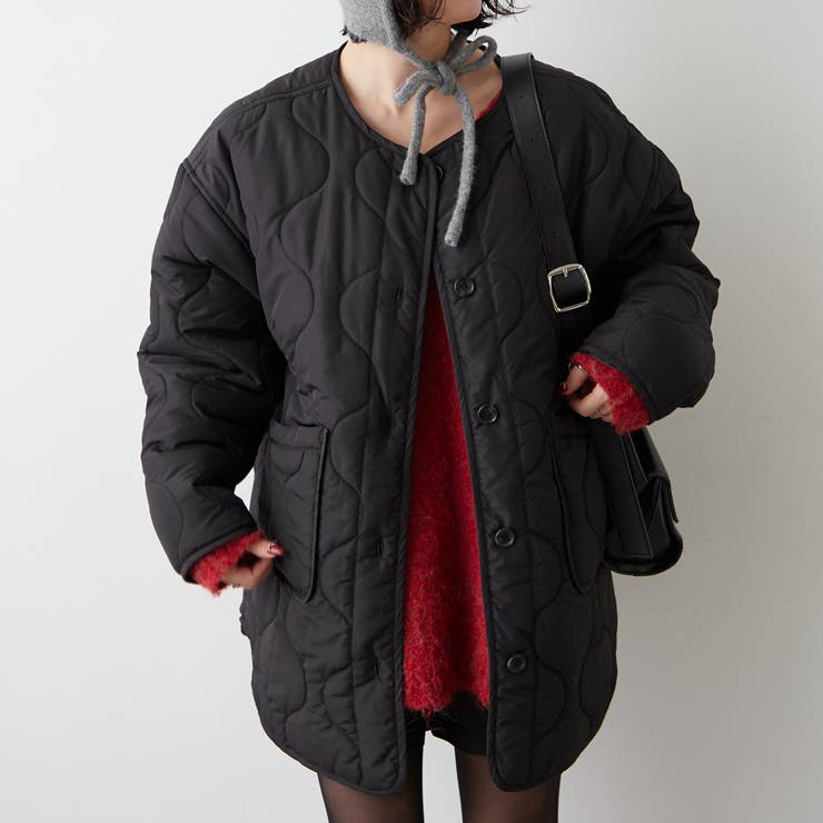 軽くて暖かい、パイピングキルトジャケット | RMAF　NICE CLAUP / OLIVE des OLIVE | 詳細画像31 