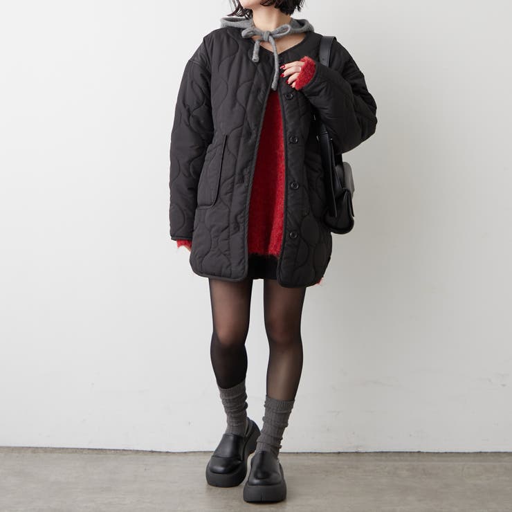 軽くて暖かい、パイピングキルトジャケット | RMAF　NICE CLAUP / OLIVE des OLIVE | 詳細画像33 