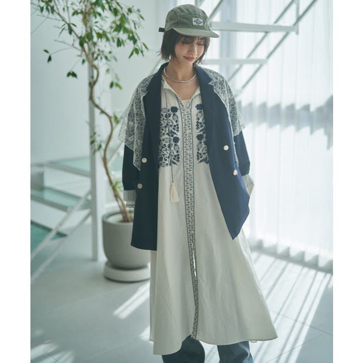 【レーススカーフ付き】ビッグテーラージャケット | RMAF　NICE CLAUP / OLIVE des OLIVE | 詳細画像8 