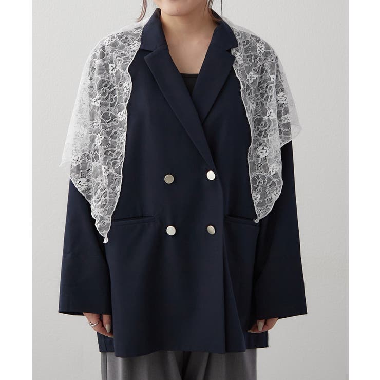 【レーススカーフ付き】ビッグテーラージャケット | RMAF　NICE CLAUP / OLIVE des OLIVE | 詳細画像49 