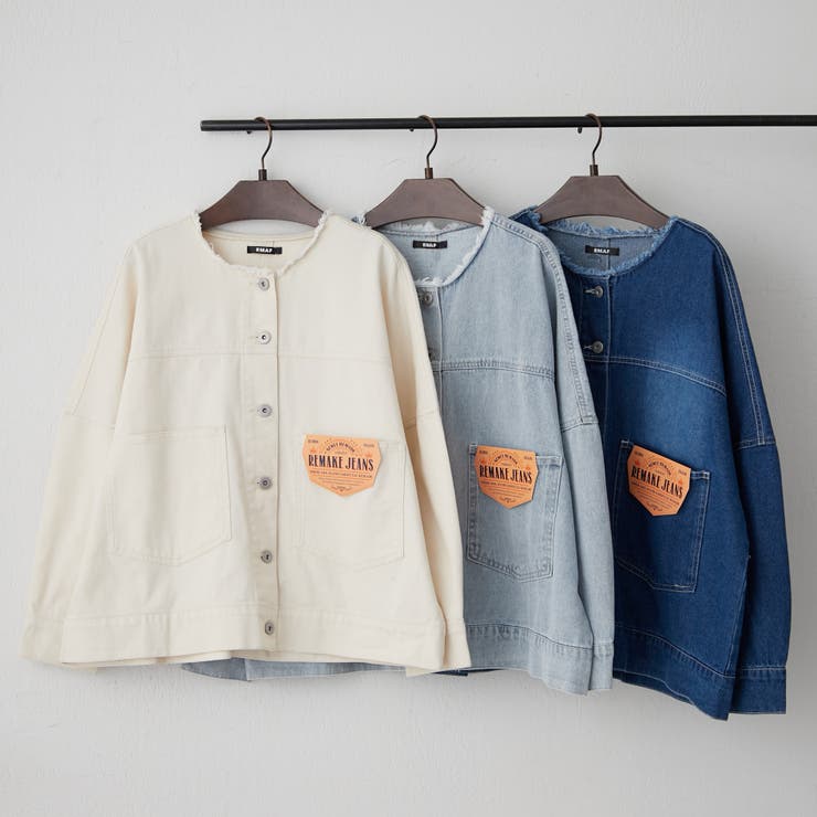 リメイク風ノーカラーGジャン | RMAF　NICE CLAUP / OLIVE des OLIVE | 詳細画像1 