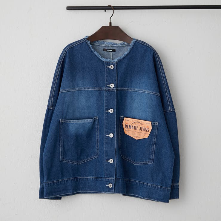 デニム | リメイク風ノーカラーGジャン | RMAF　NICE CLAUP / OLIVE des OLIVE