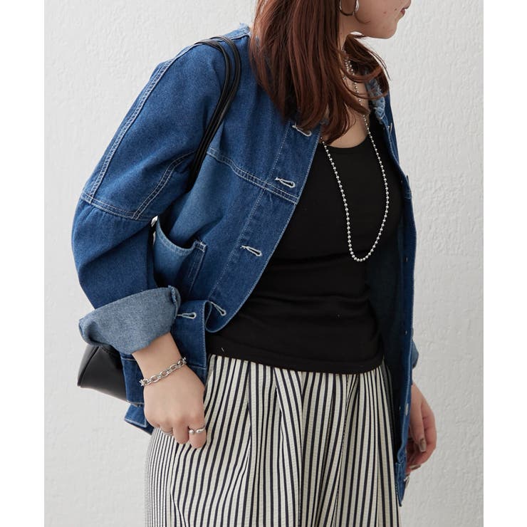 リメイク風ノーカラーGジャン | RMAF　NICE CLAUP / OLIVE des OLIVE | 詳細画像3 