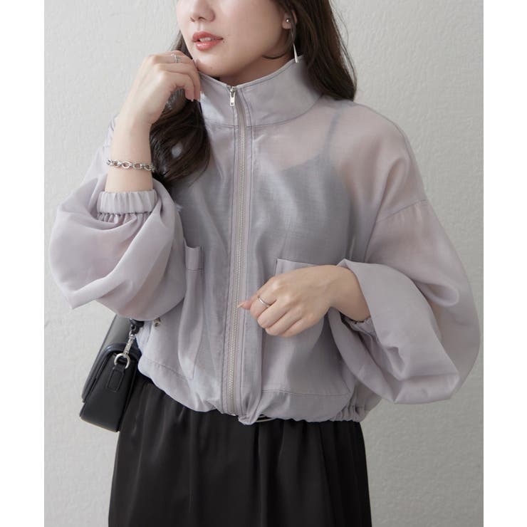 グレー / フードなし | 【選べるデザイン】シアーブルゾン | RMAF　NICE CLAUP / OLIVE des OLIVE