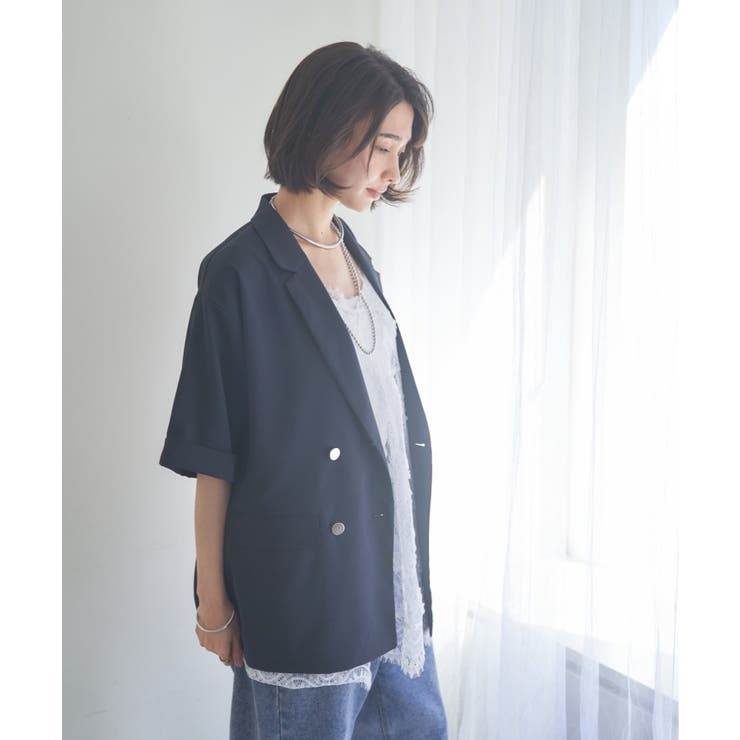 半袖テーラージャケット | RMAF　NICE CLAUP / OLIVE des OLIVE | 詳細画像7 