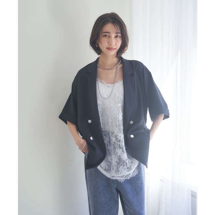 半袖テーラージャケット | RMAF　NICE CLAUP / OLIVE des OLIVE | 詳細画像9 