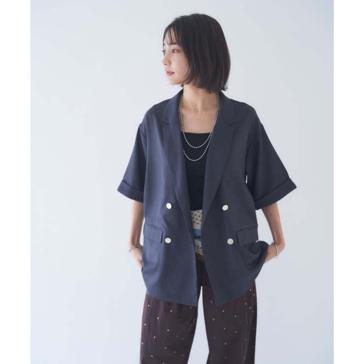 半袖テーラージャケット | RMAF　NICE CLAUP / OLIVE des OLIVE | 詳細画像13 