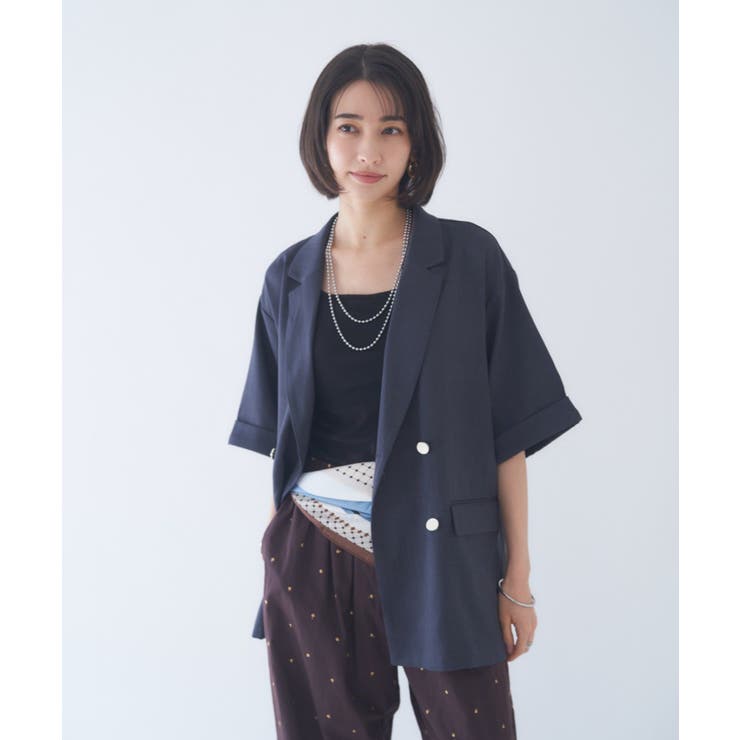 半袖テーラージャケット | RMAF　NICE CLAUP / OLIVE des OLIVE | 詳細画像14 