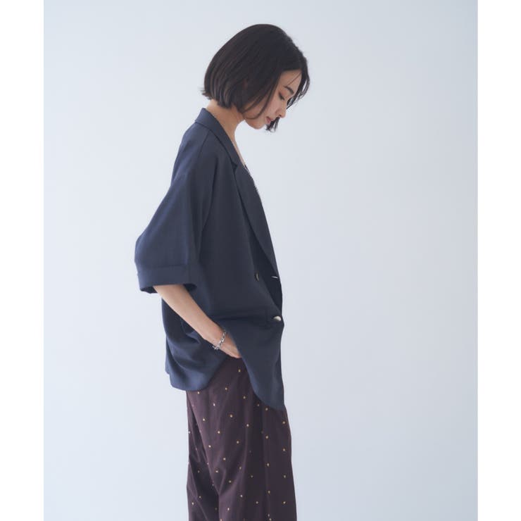 半袖テーラージャケット | RMAF　NICE CLAUP / OLIVE des OLIVE | 詳細画像16 