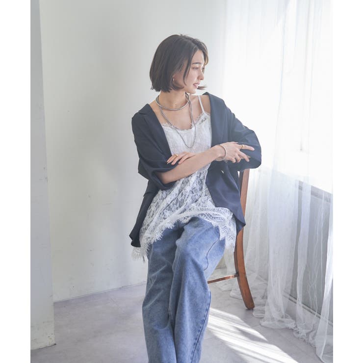 半袖テーラージャケット | RMAF　NICE CLAUP / OLIVE des OLIVE | 詳細画像3 