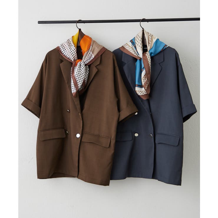 【スカーフ付き】半袖テーラージャケット | RMAF　NICE CLAUP / OLIVE des OLIVE | 詳細画像51 