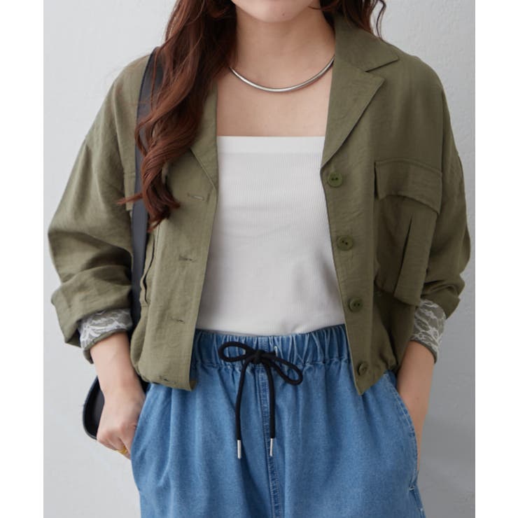 ミリタリーショートシャツジャケット | RMAF　NICE CLAUP / OLIVE des OLIVE | 詳細画像3 