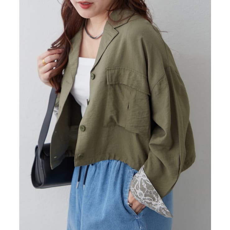 ミリタリーショートシャツジャケット | RMAF　NICE CLAUP / OLIVE des OLIVE | 詳細画像4 