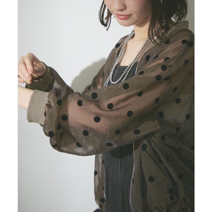 シアーフロッキー水玉ブルゾン | RMAF　NICE CLAUP / OLIVE des OLIVE | 詳細画像4 