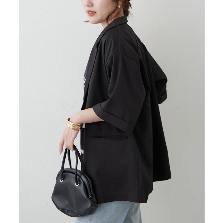 【セットアップ対応】スカーフ付き ビッグテーラーシングルジャケット | RMAF　NICE CLAUP / OLIVE des OLIVE | 詳細画像12 