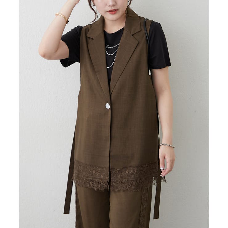 【セットアップ対応】裾レースDカンジレ | RMAF　NICE CLAUP / OLIVE des OLIVE | 詳細画像9 