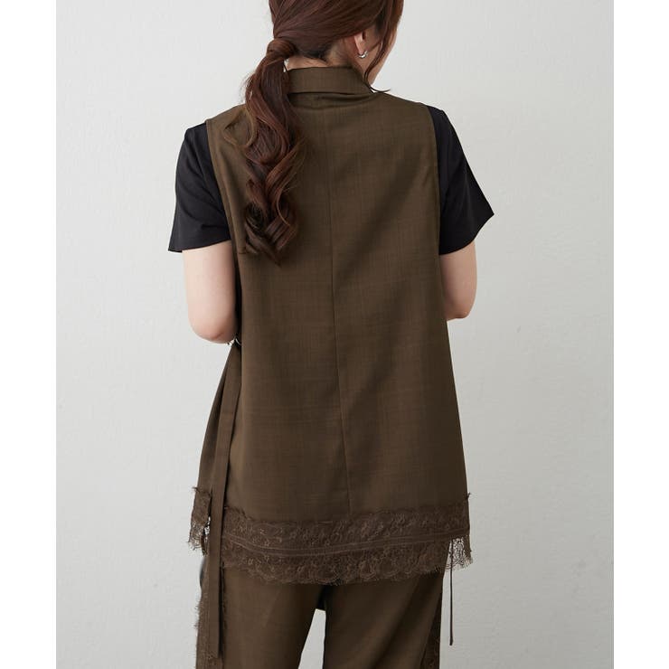 【セットアップ対応】裾レースDカンジレ | RMAF　NICE CLAUP / OLIVE des OLIVE | 詳細画像12 