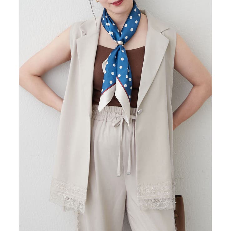 グレージュ | 【セットアップ対応】裾レースDカンジレ | RMAF　NICE CLAUP / OLIVE des OLIVE