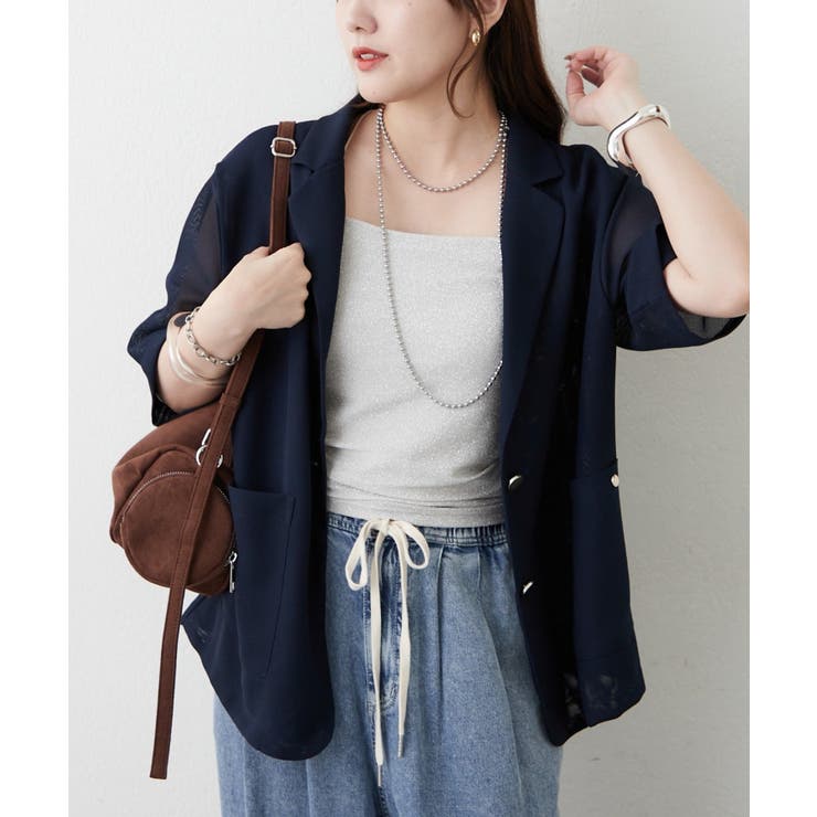 【大人の夏スタイル】メッシュテーラージャケット | RMAF　NICE CLAUP / OLIVE des OLIVE | 詳細画像2 