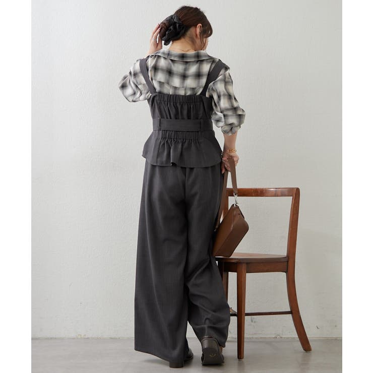 【セットアップ】共ベルト付ジレ+ワイドパンツ | RMAF　NICE CLAUP / OLIVE des OLIVE | 詳細画像13 