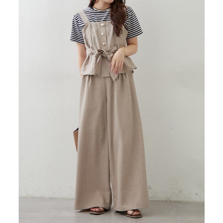 【セットアップ】共ベルト付ジレ+ワイドパンツ | RMAF　NICE CLAUP / OLIVE des OLIVE | 詳細画像16 