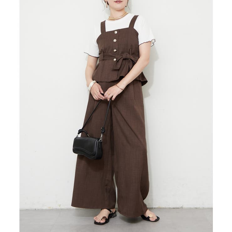 【セットアップ】共ベルト付ジレ+ワイドパンツ | RMAF　NICE CLAUP / OLIVE des OLIVE | 詳細画像29 