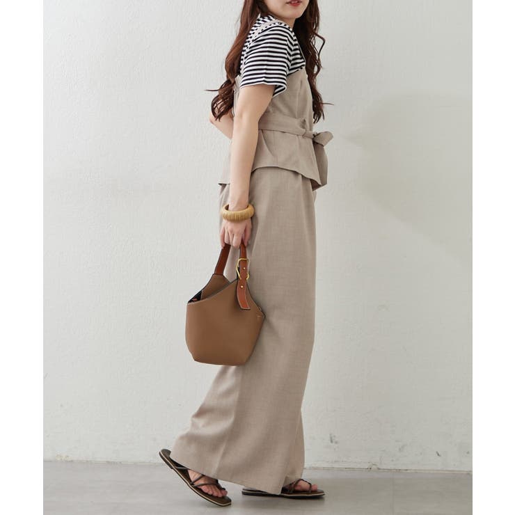 【セットアップ】共ベルト付ジレ+ワイドパンツ | RMAF　NICE CLAUP / OLIVE des OLIVE | 詳細画像19 