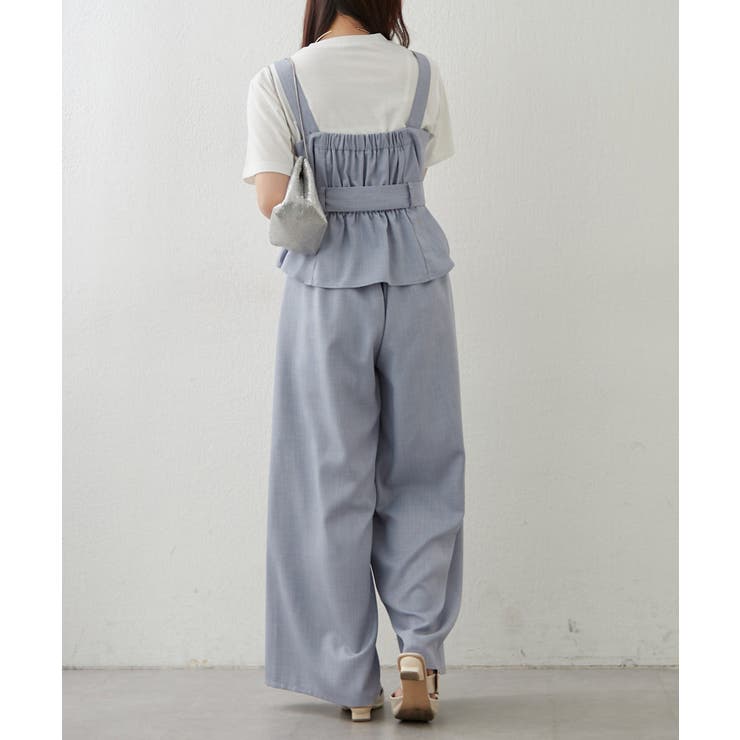 【セットアップ】共ベルト付ジレ+ワイドパンツ | RMAF　NICE CLAUP / OLIVE des OLIVE | 詳細画像5 