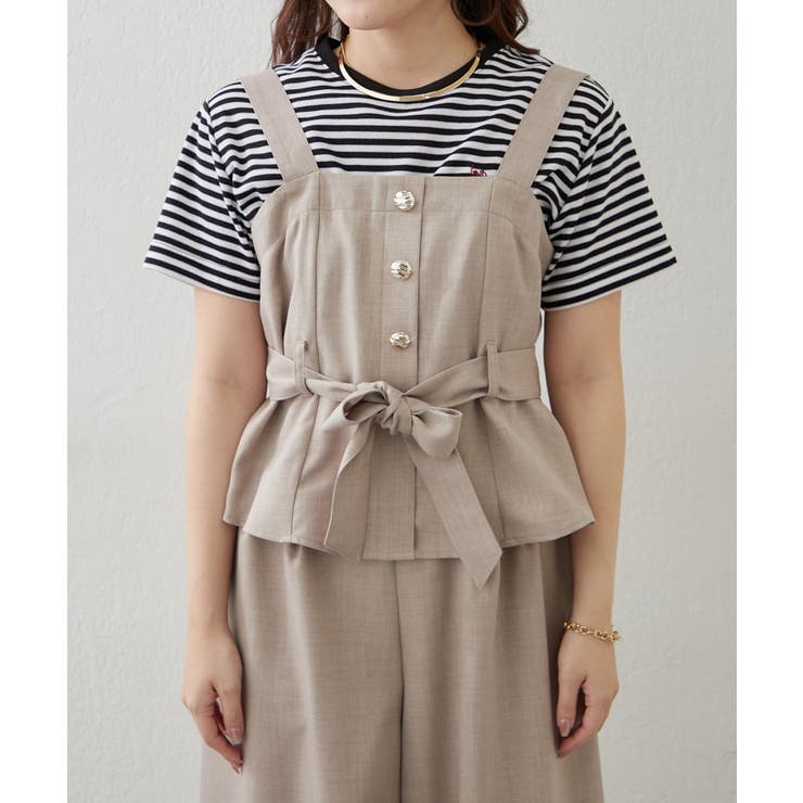 【セットアップ】共ベルト付ジレ+ワイドパンツ | RMAF　NICE CLAUP / OLIVE des OLIVE | 詳細画像28 