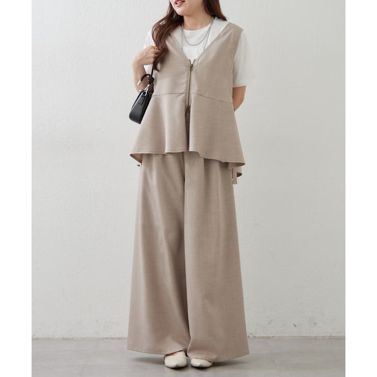 【セットアップ】ダブルジップジレ+ワイドパンツ | RMAF　NICE CLAUP / OLIVE des OLIVE | 詳細画像17 