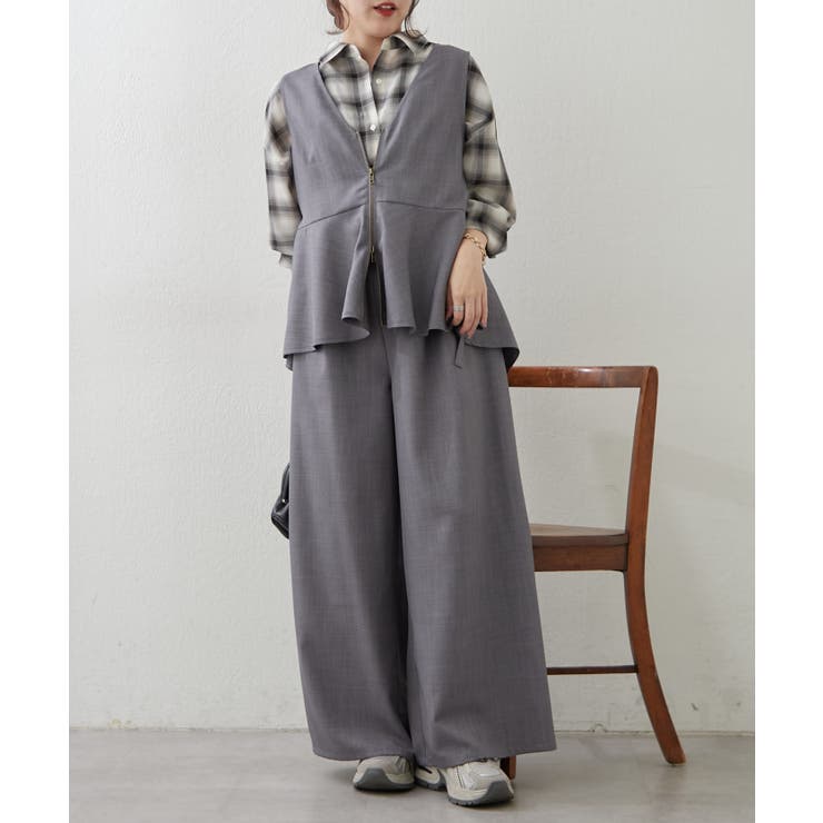 【セットアップ】ダブルジップジレ+ワイドパンツ | RMAF　NICE CLAUP / OLIVE des OLIVE | 詳細画像23 