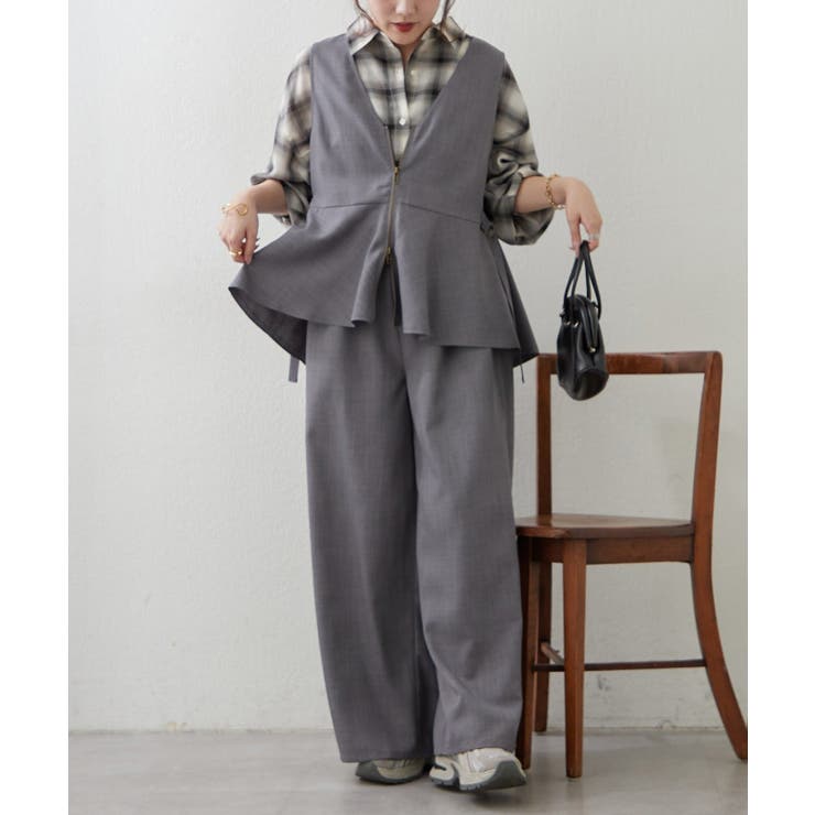 【セットアップ】ダブルジップジレ+ワイドパンツ | RMAF　NICE CLAUP / OLIVE des OLIVE | 詳細画像24 