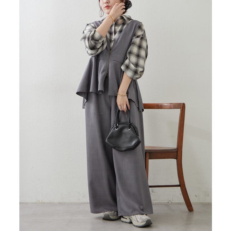 【セットアップ】ダブルジップジレ+ワイドパンツ | RMAF　NICE CLAUP / OLIVE des OLIVE | 詳細画像26 