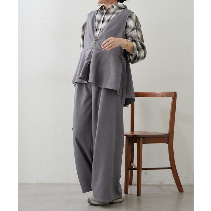 【セットアップ】ダブルジップジレ+ワイドパンツ | RMAF　NICE CLAUP / OLIVE des OLIVE | 詳細画像27 