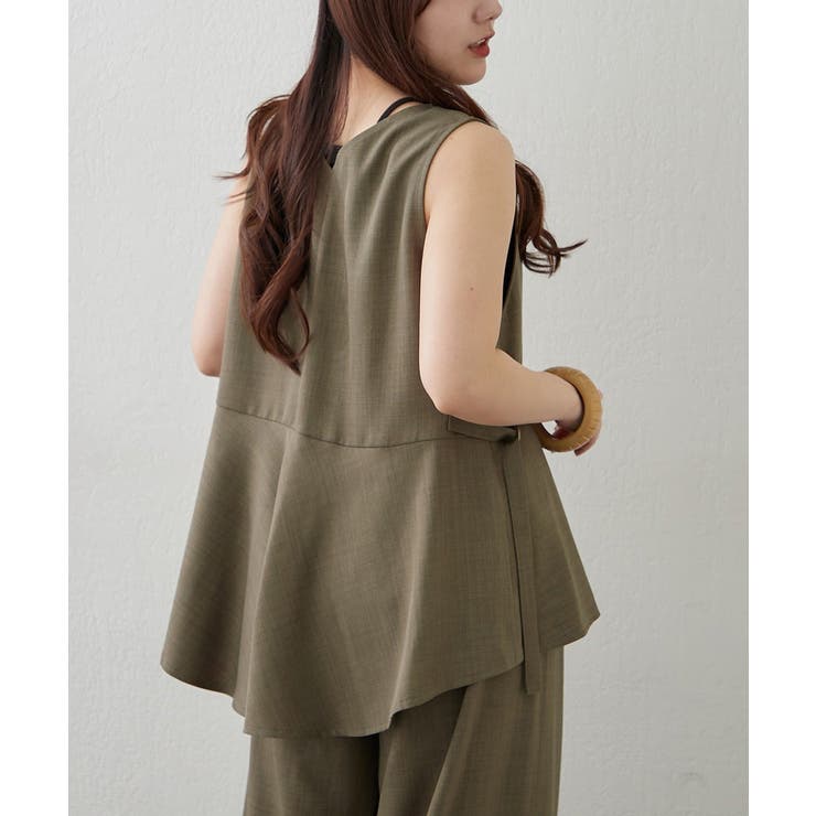 【セットアップ】ダブルジップジレ+ワイドパンツ | RMAF　NICE CLAUP / OLIVE des OLIVE | 詳細画像5 