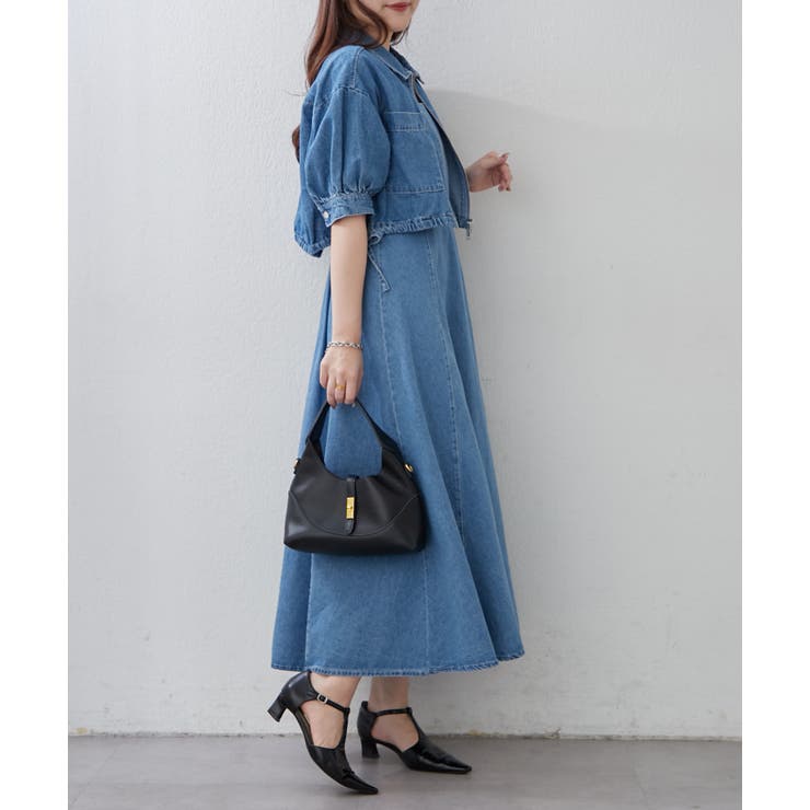 【セットアイテム】デニム5分袖ブルゾン+キャミワンピース | RMAF　NICE CLAUP / OLIVE des OLIVE | 詳細画像7 