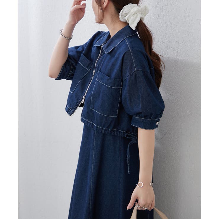 【セットアイテム】デニム5分袖ブルゾン+キャミワンピース | RMAF　NICE CLAUP / OLIVE des OLIVE | 詳細画像11 