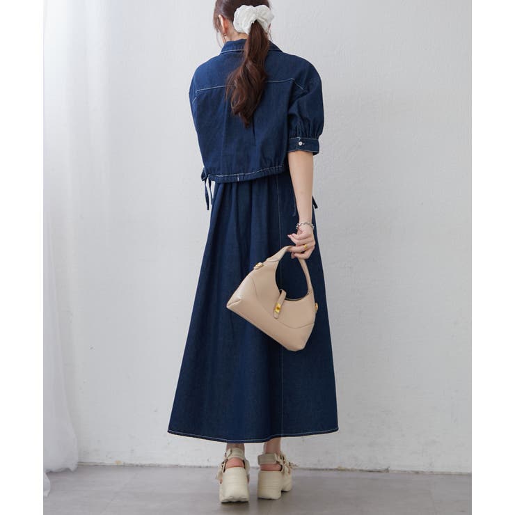 【セットアイテム】デニム5分袖ブルゾン+キャミワンピース | RMAF　NICE CLAUP / OLIVE des OLIVE | 詳細画像15 