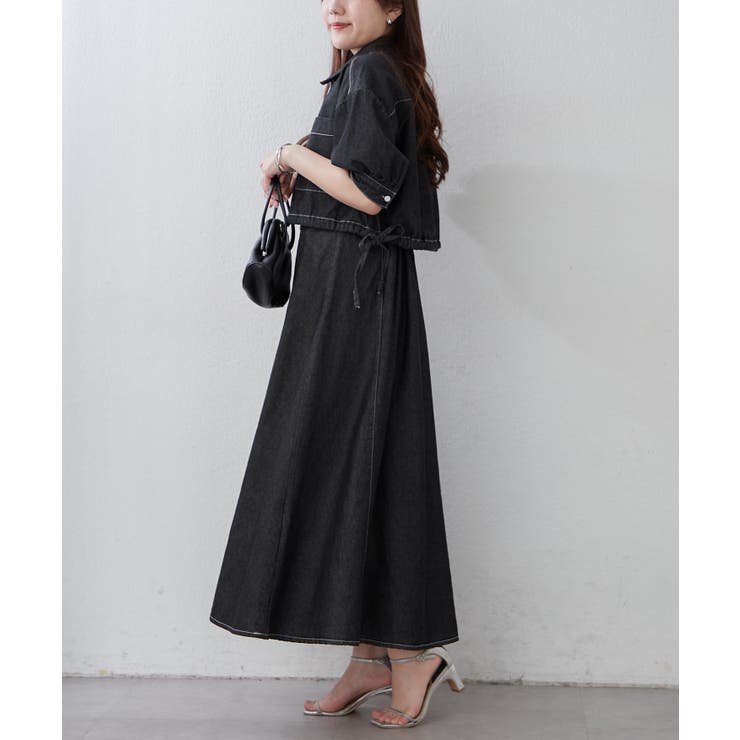 【セットアイテム】デニム5分袖ブルゾン+キャミワンピース | RMAF　NICE CLAUP / OLIVE des OLIVE | 詳細画像20 