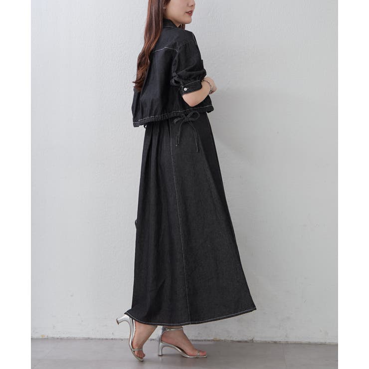 【セットアイテム】デニム5分袖ブルゾン+キャミワンピース | RMAF　NICE CLAUP / OLIVE des OLIVE | 詳細画像22 